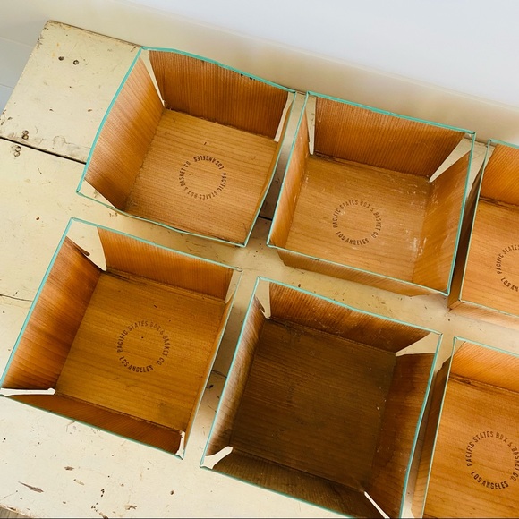 ♥️ Vintage ♥️ Pacific States Box & Basket Co. Berry Baskets x 6 - Picture 5 of 7